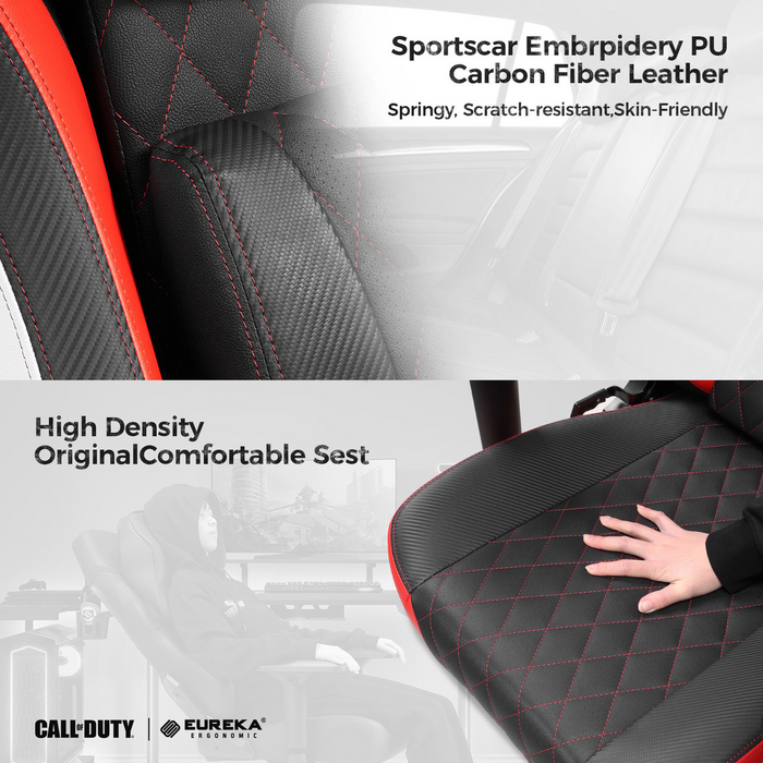 Gaming Καρέκλα -  Eureka Ergonomic® COD-006-BRW